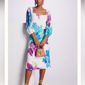 Maeve By Anthropologie Printed Midi Dress Size 14